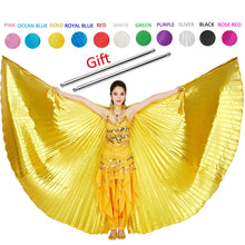 Load image into Gallery viewer, 2019 Belly Dance Isis Wings Belly Dance Accessory Bollywood Oriental Egypt Egyptian Wings Costume With Sticks Adult Women Gold