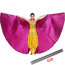 Load image into Gallery viewer, 2019 Belly Dance Isis Wings Belly Dance Accessory Bollywood Oriental Egypt Egyptian Wings Costume With Sticks Adult Women Gold