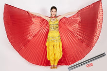 Load image into Gallery viewer, 2019 Belly Dance Isis Wings Belly Dance Accessory Bollywood Oriental Egypt Egyptian Wings Costume With Sticks Adult Women Gold