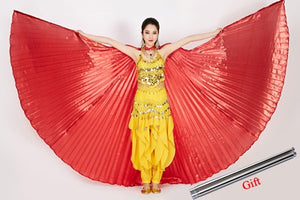 2019 Belly Dance Isis Wings Belly Dance Accessory Bollywood Oriental Egypt Egyptian Wings Costume With Sticks Adult Women Gold